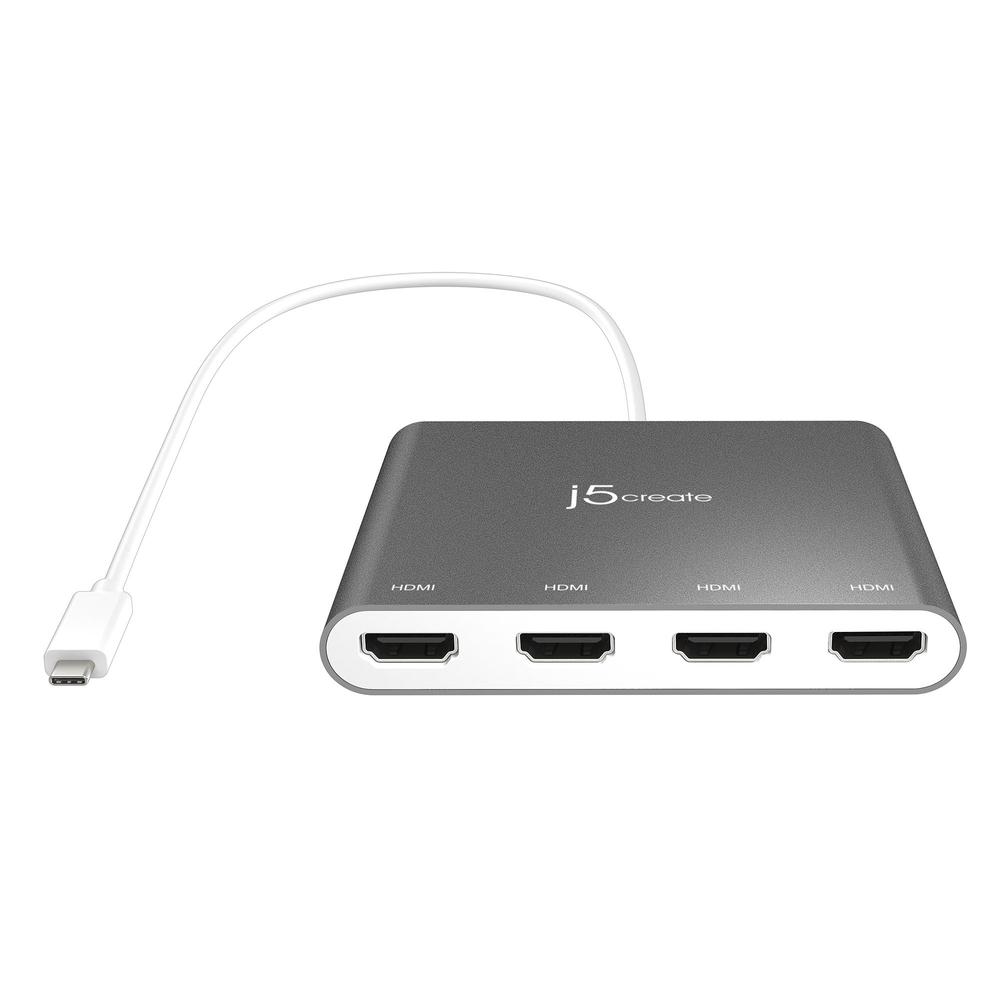 j5create usb c to 4 port hdmi multi monitor adapter