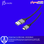 J5 Create Type-C to USB2.0 Cable (Black/Red) - JUCX12B/ JUCX12R 