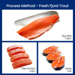 FRESH FISH FJORD TROUT 3-4KG 冰鲜三文鱼