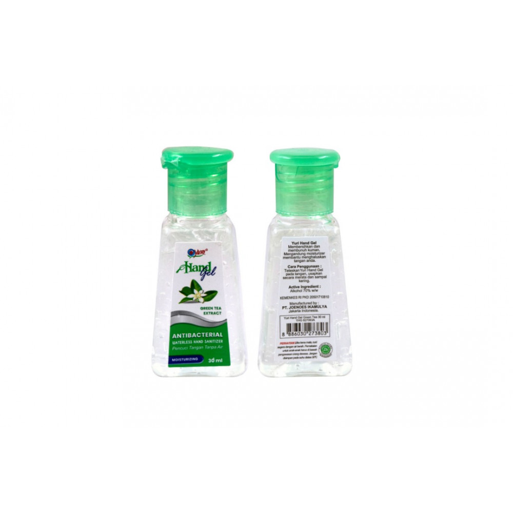 Yuri Handgel Antibacterial Waterless Hand Sanitizer Green Tea 30ML Yuri Handgel Antibacterial Waterless Hand Sanitizer Green Tea 30ML