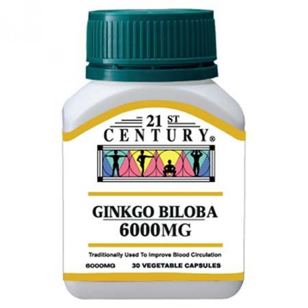 21ST CENTURY GINGKO 6000MG 30'S 21ST CENTURY GINGKO 6000MG 30'S