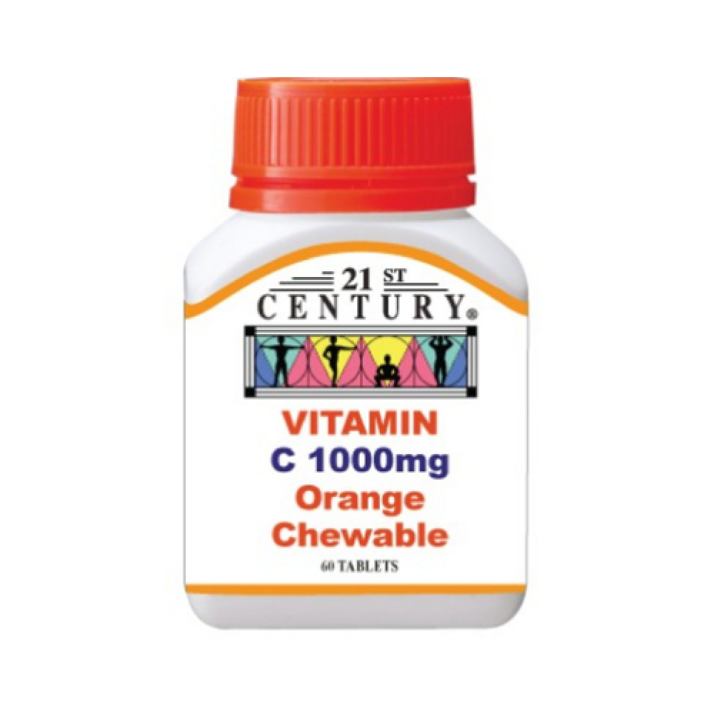 21ST CENTURY VITAMIN C 1000MG Orange Chewable 60`S