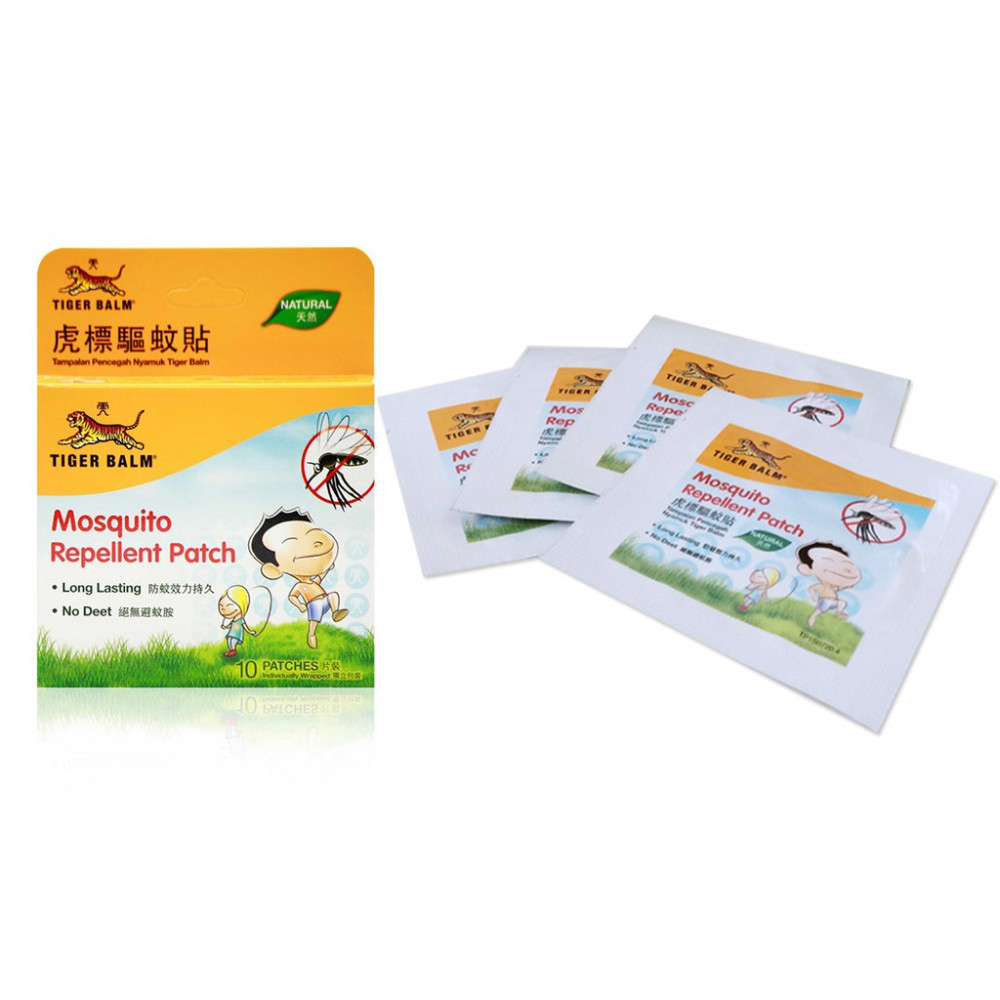 TIGER BALM MOSQUITO REPELLENT PATCH 10`S TIGER BALM MOSQUITO REPELLENT PATCH 10`S