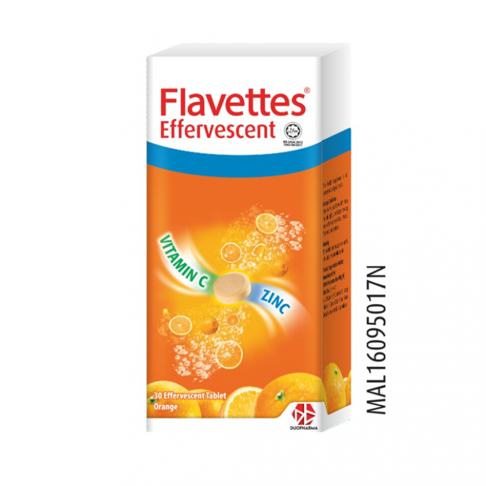 Flavettes Effervescent Vitamin C + Zinc 30s