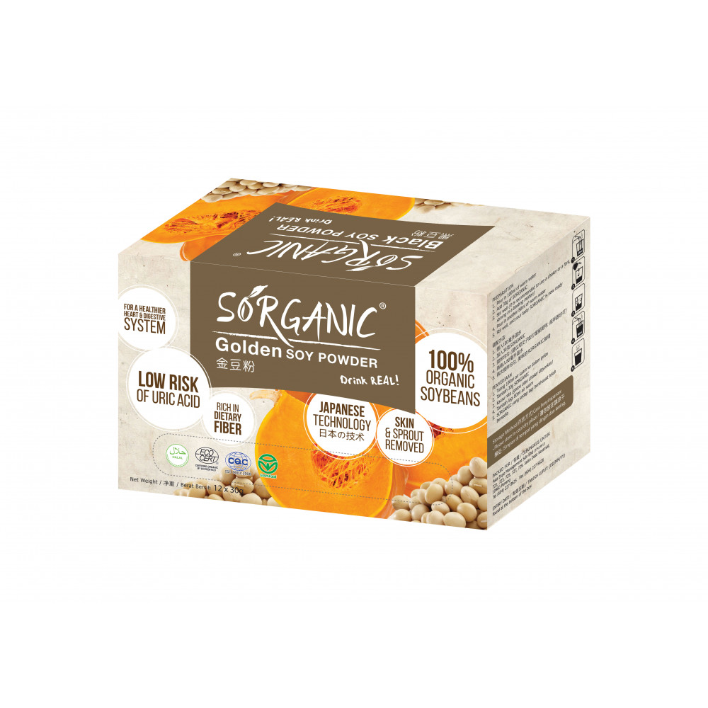 Sorganic Golden Soy Powder Convenient Packs (12's x 30g)