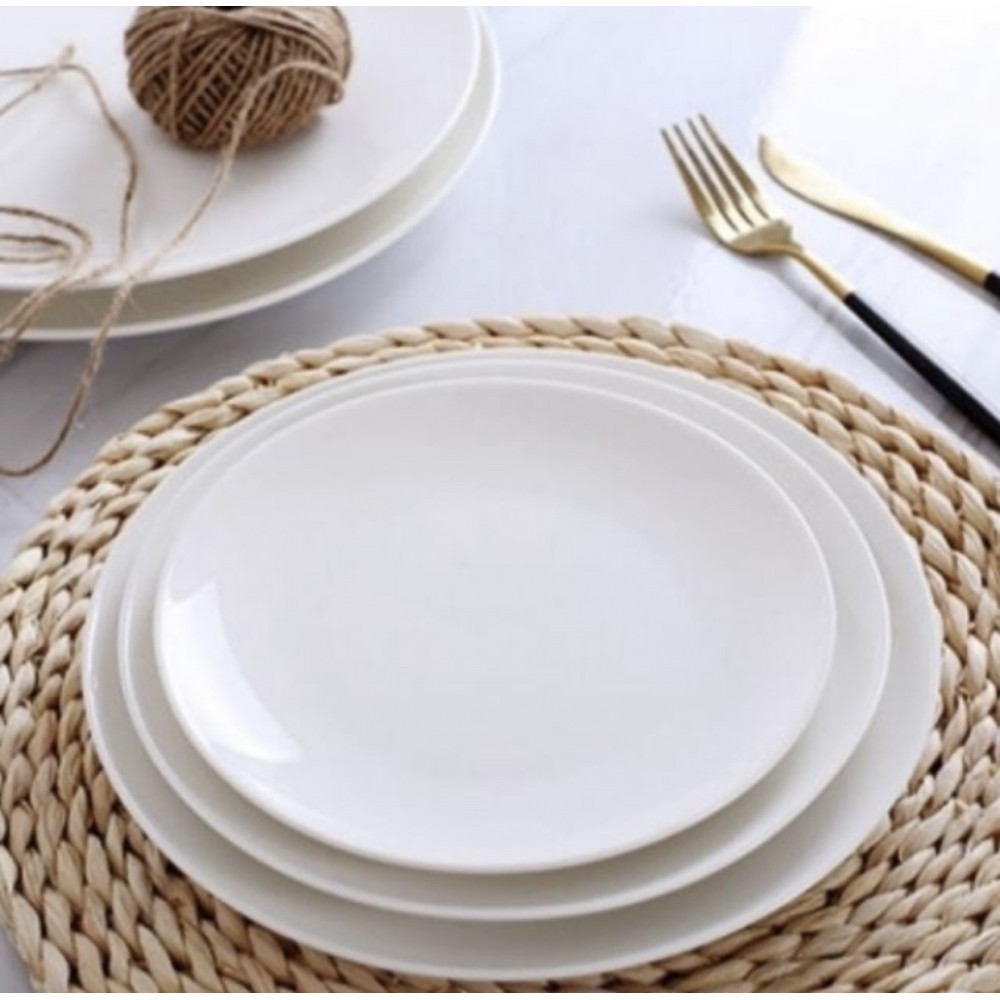 【House Partner】Dinner Round Plate (6'/7'/8'/9') for Hotel Restaurant Kitchen Dining 【House Partner】Dinner Round Plate (6'/7'/8'/9') for Hotel Restaurant Kitchen Dining