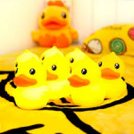 B.DUCK Silicone Touch Sensor LED Night Light Toy Four Brights USB LED Luminous Home Decoration Children's Funny Toy Gift