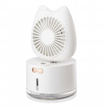 Cat Usb Mini Humidifying Fan Colorful Light Office Three in One Multifunctional Desktop Fan