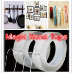 Multifunctional Strongly Sticky Double-Sided Adhesive Nano Tape Reusable Washable Tapes 5 Meters