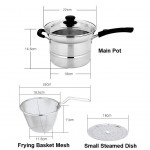Stainless Steel Multi Usage Cooking Pot/Deep Fry/Steam/Stew (4 Pcs x 22cm) / Periuk kukus / Multipurpose Cooking pot