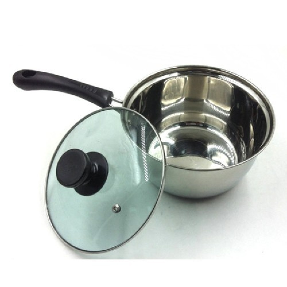 Stainless Steel Milk Pot With Combined Lid - 18cm Stainless Steel Milk Pot With Combined Lid - 18cm