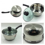 Stainless Steel Milk Pot With Combined Lid - 18cm