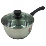 Stainless Steel Milk Pot With Combined Lid - 18cm