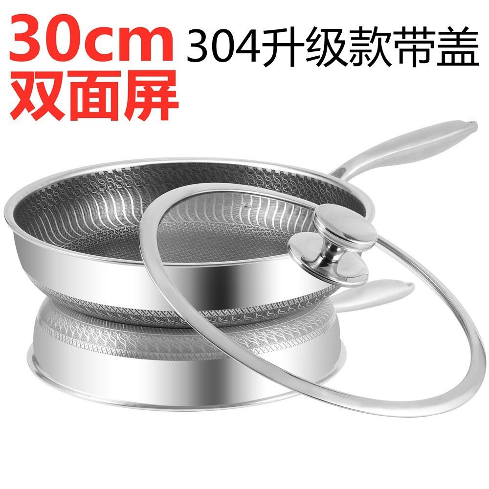 30cm Upgraded Food grade 304 Stainless Steel Non-Stick Frying Pan 30cm Upgraded Food grade 304 Stainless Steel Non-Stick Frying Pan
