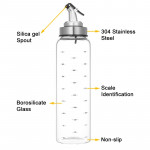 【House Partner】Sealed Leak-Proof Oil Bottle High Borosilicate Heat-Resistant High Temperature