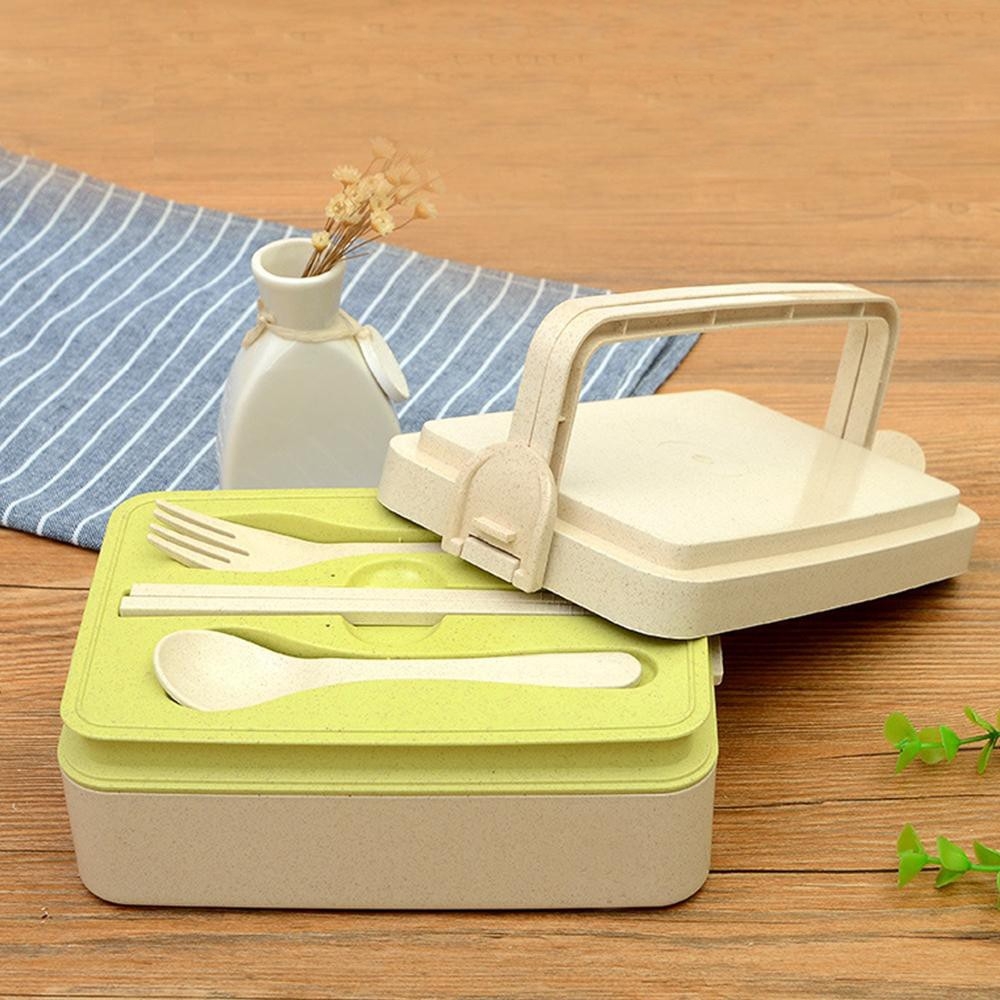 Grain Bento Box Double Layer Divider Lunch Box Grain Bento Box Double Layer Divider Lunch Box