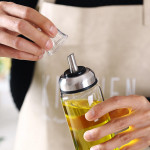 Capacity Marking Oil dispenser Glass Transparent Borosilicate 500ML Oil Bottle Sauce Dispenser