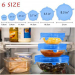 High Grade Silicone Stretch Lids,6-Pack Flexible Container Lids Food Covers