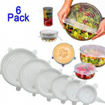 High Grade Silicone Stretch Lids,6-Pack Flexible Container Lids Food Covers
