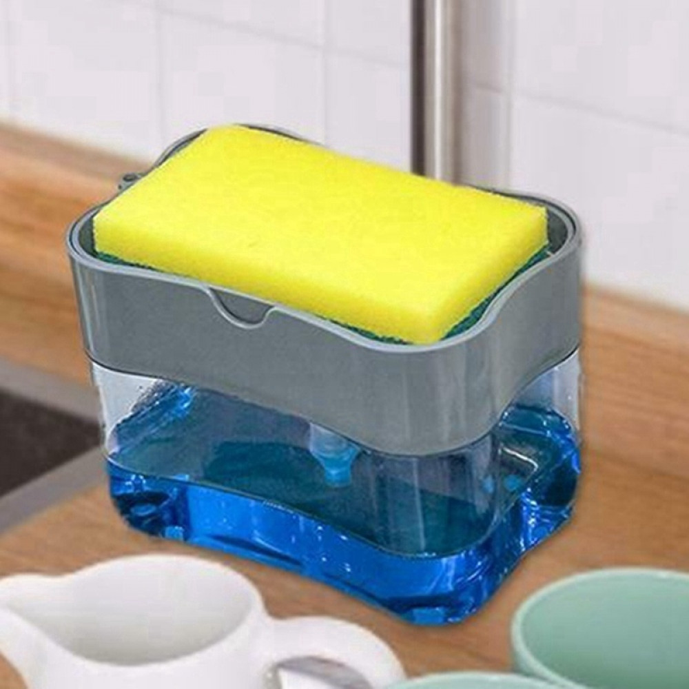 Dishwash Dispenser Soap Dispenser whitemilky soap Sponge Box Holder Dishwash Dispenser Kitchen Tools