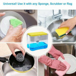 Dishwash Dispenser Soap Dispenser whitemilky soap Sponge Box Holder Dishwash Dispenser Kitchen Tools