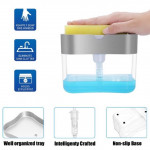 Dishwash Dispenser Soap Dispenser whitemilky soap Sponge Box Holder Dishwash Dispenser Kitchen Tools