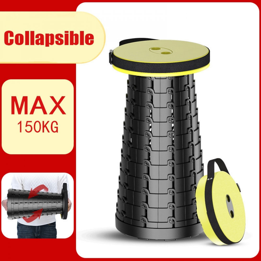 Simple Stool Collapsible, Portable Retractable/Telescoping Stool Load 330 lb, Camping Folding Seat for Travel, Fishing, Garden Simple Stool Collapsible, Portable Retractable/Telescoping Stool Load 330 lb, Camping Folding Seat for Travel, Fishing, Garden