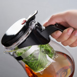 【House Partner】Elegant Tealeaf Isolated Teapot 500ml Thickened Teapot Heat-resistant Explosion-proof Household Teapot