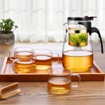 【House Partner】Elegant Tealeaf Isolated Teapot 500ml Thickened Teapot Heat-resistant Explosion-proof Household Teapot