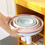 【House Partner】Washbasin Portable Folding Washbasin Household Hangable Plastic Basin Foldable Basin Foot Basin