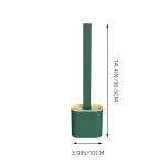 【House Partner】Silicone Flex Toilet Brush with Holder Wall-Mounted Floor-Standing Cleaning Brush Set Soft Rubber