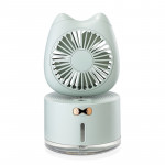 Cat Usb Mini Humidifying Fan Colorful Light Office Three in One Multifunctional Desktop Fan