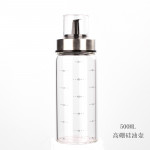 Capacity Marking Oil dispenser Glass Transparent Borosilicate 500ML Oil Bottle Sauce Dispenser