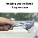 【House Partner】 Multifunction Kitchen Cleaning Brush Long Handle Dish Washing Scrub Brush Automatic Liquid Sponge Brush