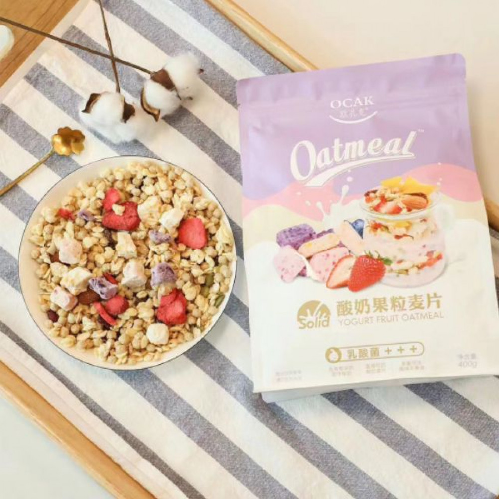 网红抖音欧扎克酸奶果粒燕麦早餐 ocak oatmeal yoghurt fruits 100g