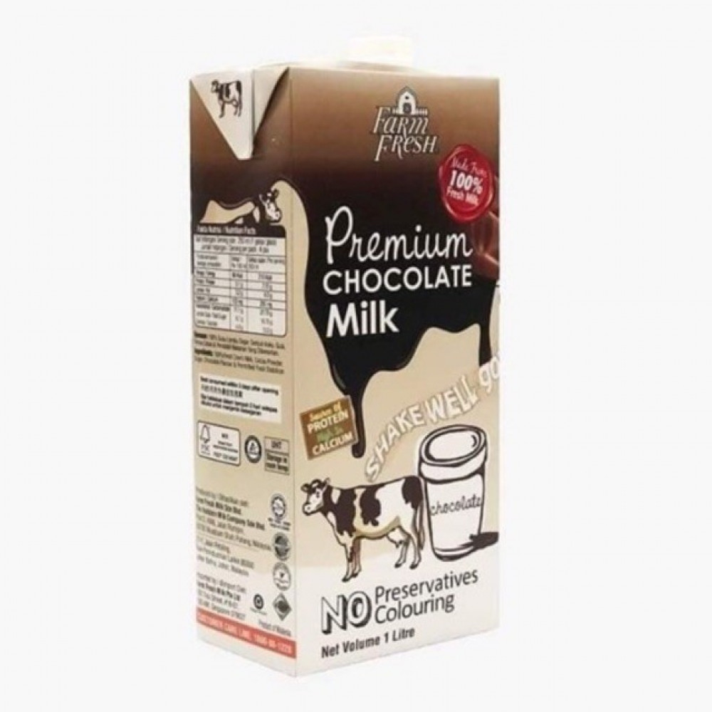 SUSU UHT Farm FRESH CHOCOLATE Milk 1 LITTER 1 BOX SUSU UHT Farm FRESH CHOCOLATE Milk 1 LITTER 1 BOX
