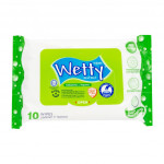 WETTY Antibacterial Wet Tissue Wet Wipes10's for Baby/ Adult 10pcs/bags