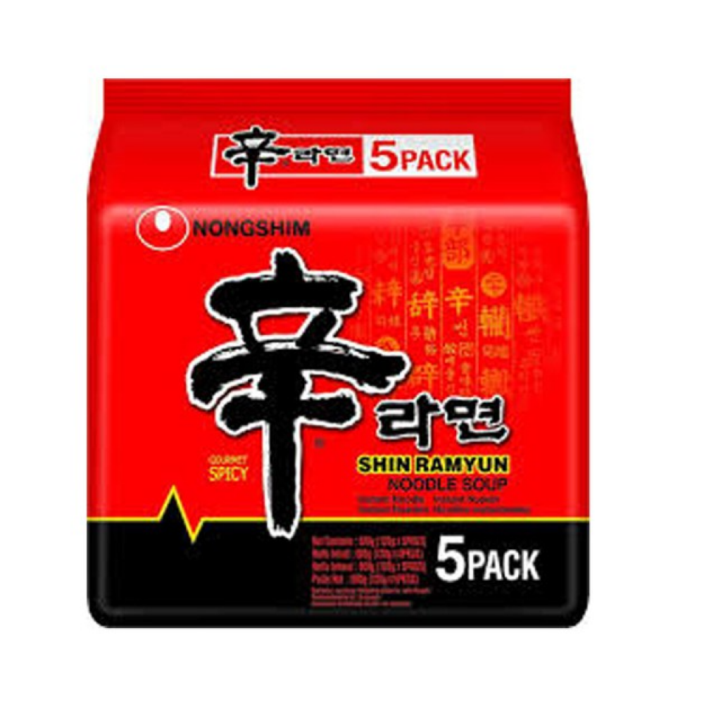 Nongshim Shin Ramyun (120g x 5 Packs) Nongshim Shin Ramyun (120g x 5 Packs)