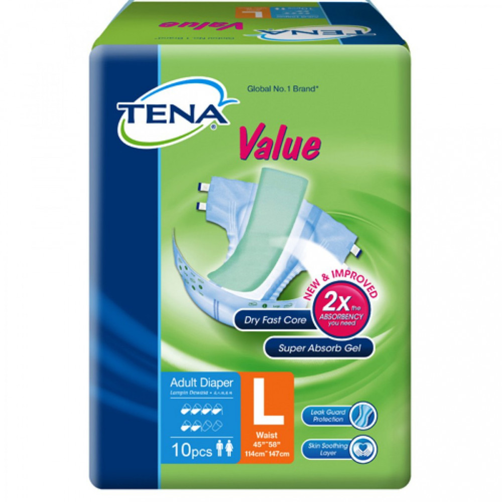 TENA VALUE-TAPE ADULT DIPERS (L Size) TENA VALUE-TAPE ADULT DIPERS (L Size)
