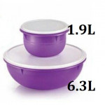 TUPPERWARE FIX N MIX SET 1.9L & 6.3L (2PCS) PURPLE