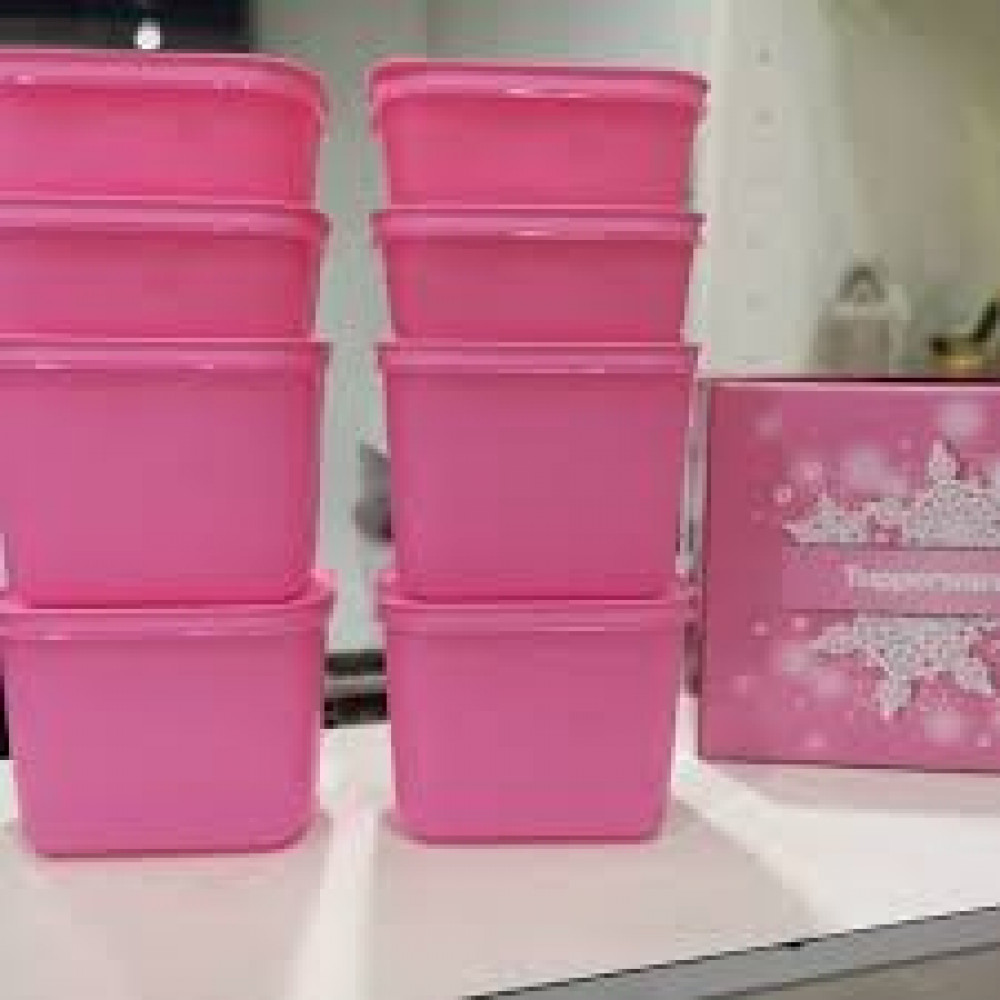 Tupperware Chill-Freez Medium Set 8pcs Pink