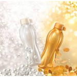 Tupperware Eco bottle 500ml gold n silver with gift box
