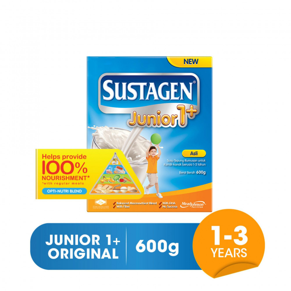 Sustagen Junior 1+ Milk Powder 600g (Vanilla/Asli)