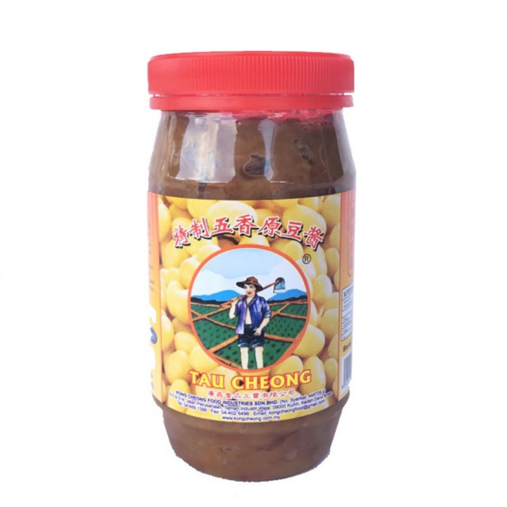 KONG CHEONG Fermented Bean Paste Grade A (Whole)-340g [Tauchu] 广昌农夫牌特制五香原豆酱(罐装)