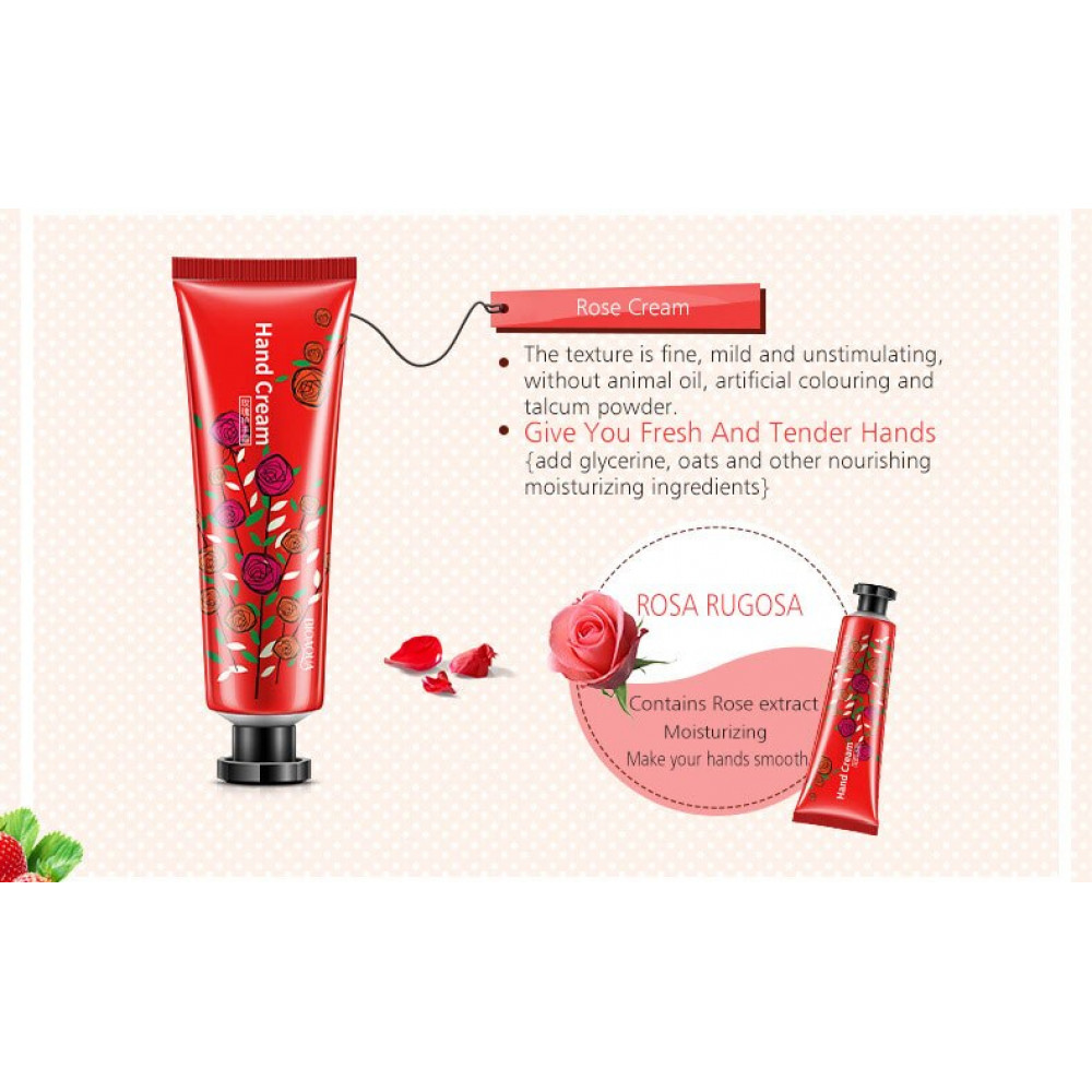 Rose BIOAQUA Moisturizing Antidrying Exfoliating Hand Cream