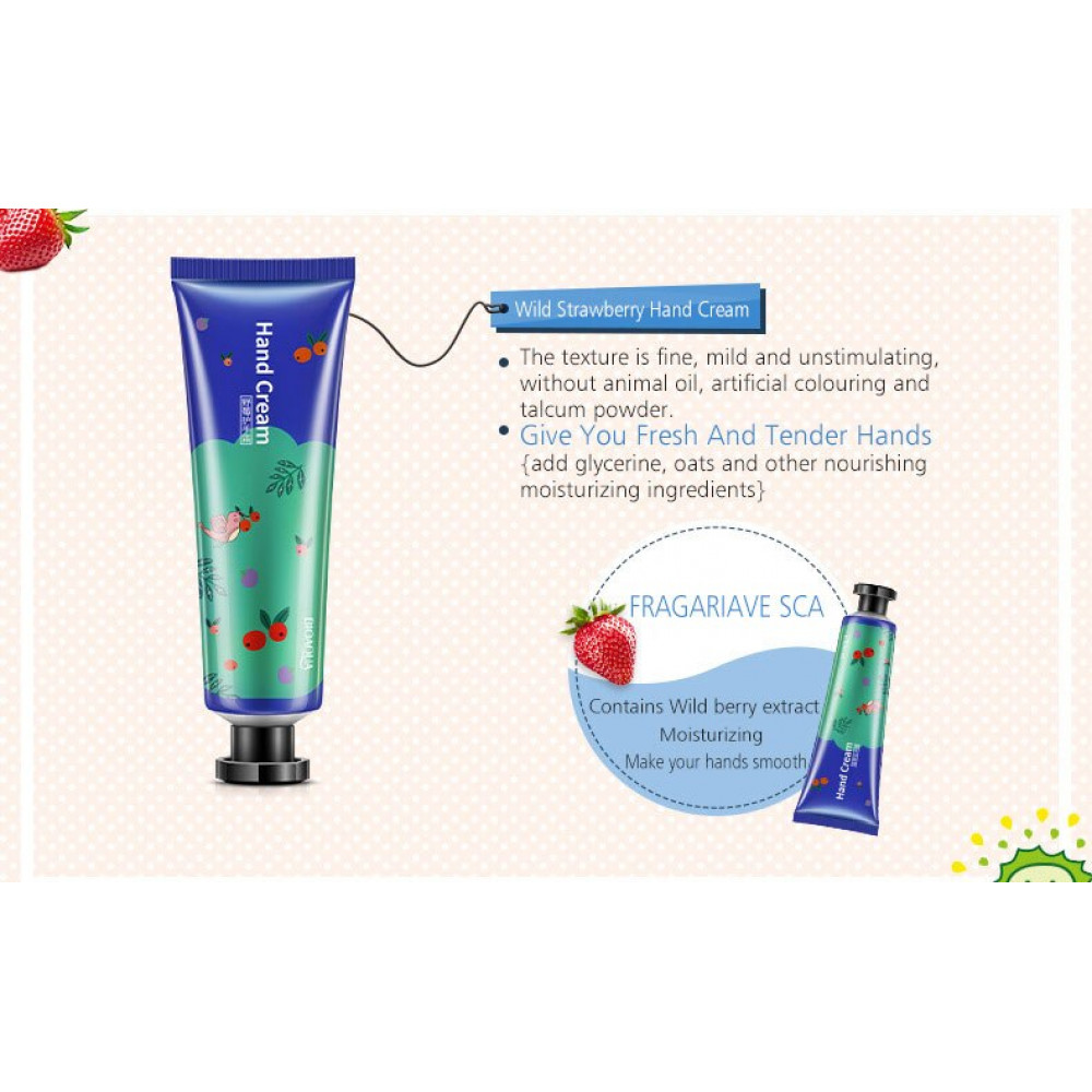 Raspberry BIOAQUA Moisturizing Antidrying Exfoliating Hand Cream