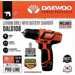 Daewoo DALD108 12V Cordless Drill (with 2 battery & 1 charger)