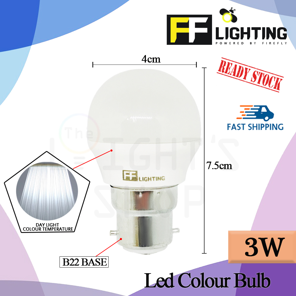 FFLighting Led Colour Bulb 3W B22 Day Light FFLighting Led Colour Bulb 3W B22 Day Light