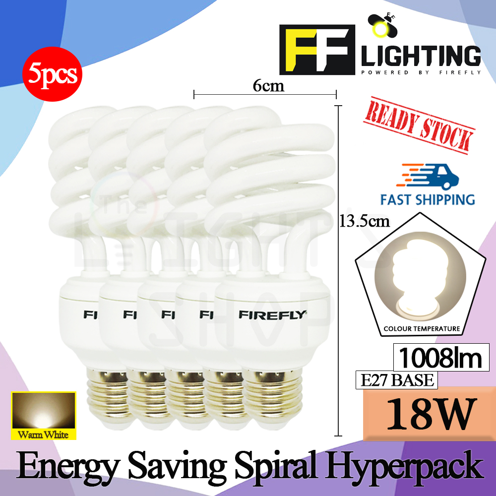 FFLighting Energy Saving Spiral 18W E27 Warm White (HYPERPACK) FFLighting Energy Saving Spiral 18W E27 Warm White (HYPERPACK)