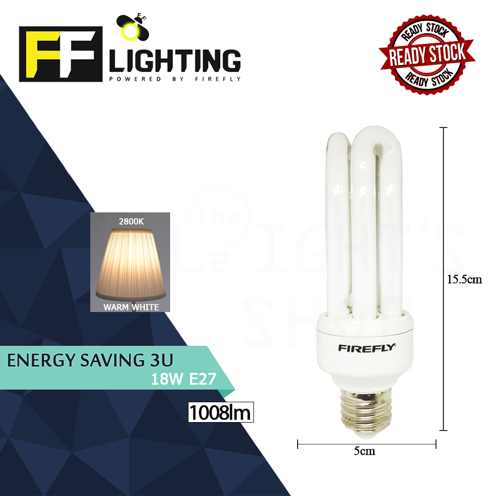FFLighting Energy Saving 3U 18W E27 Warm White/Hyperpack FFLighting Energy Saving 3U 18W E27 Warm White/Hyperpack